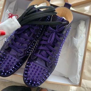 Authentic Christian Louboutin Louis Glossy Spike Sneaker